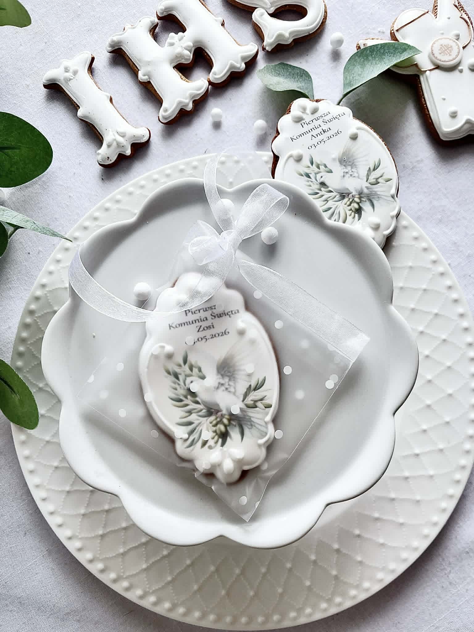 KOMUNIA Podziękowania dla gości personalizowane Wzór 3